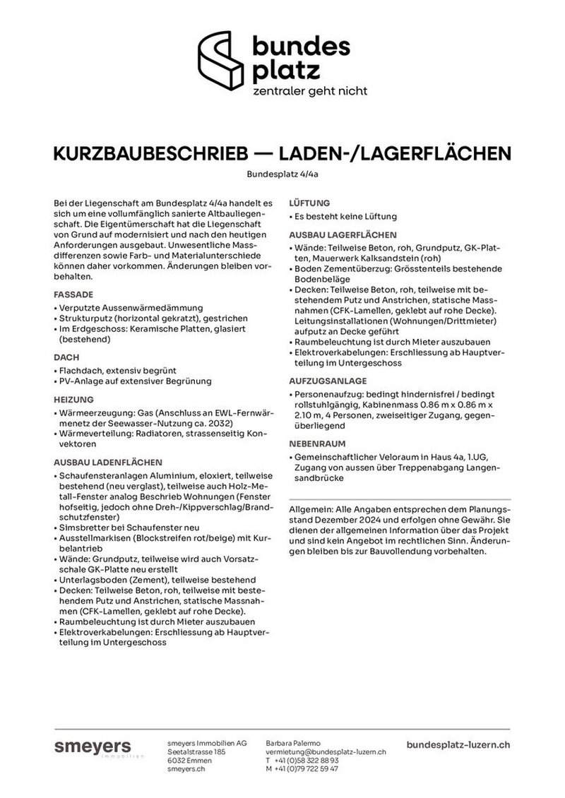 Foto 4 von Bundesplatz 4a, Luzern